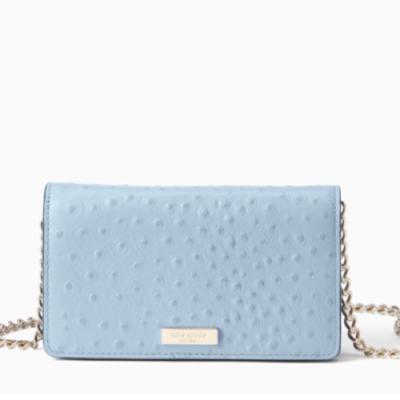 Kate Spade ♠️ NWT Blue Ostrich Crossbody Bag - Picture 3 of 7